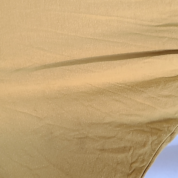 Mustard Yellow Roughed Blouse Sz M ¾ sleeves - Picture 5 of 7